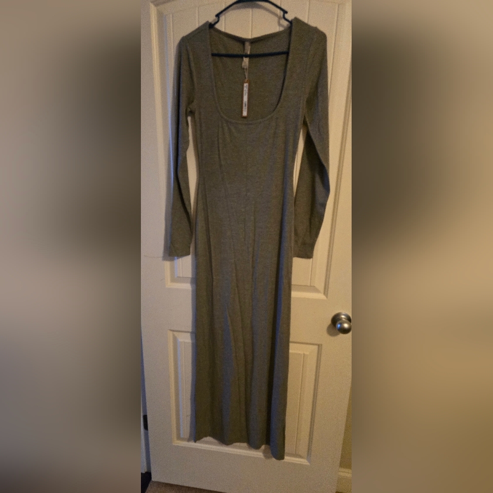 SKIMS Heather Gray Long Sleeve Dress - Size L - NWT - Picture 5 of 9